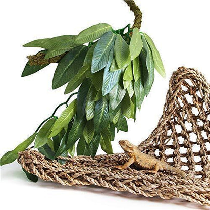 Reptile Plants Hanging Silk Terrarium Plants with Suction Cup, 12 Inches